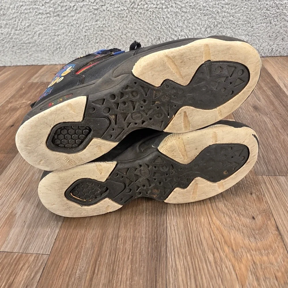 Vintage Sonic The Hedgehog Sega Kids Mid Top Sneakers Shoes 90s Black‎ Retro